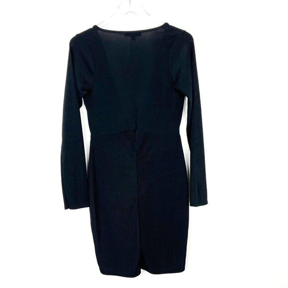 NWT Missguided Romper Women's Size 6 Black Plunge Long Sleeve Unitard Playsuit - Picture 15 of 16